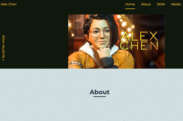 Alex Chen Character Site